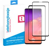Telefoonglaasje Screenprotector - Geschikt voor Samsung Galaxy S10 - Case Friendly - Gehard Glas - Beschermglas