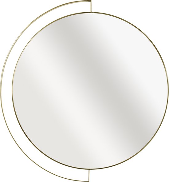 INSPIRE - wandspiegel - spiegel rond ELIPSE - Ø 46 cm - goud - metaal - hangspiegel rond - design wandspiegel - spiegel goud rond