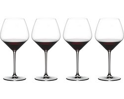 Riedel Rode Wijnglazen Extreme - Pinot Noir - 4 Stuks - Wijnglazen voor rode wijn - Perfect voor proeverijen - Kristalglas - Hoogte 247 mm - Inhoud 770 ml - Glaswerk - Wijnglazen en -benodigheden