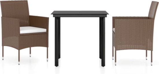 Palau/Tulum Lava Grey set 5-delig | teak | 120cm rond