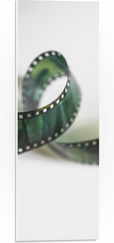 PVC Schuimplaat- Uitgerolde Filmrol op Witte Ondergrond - 20x60 cm Foto op PVC Schuimplaat