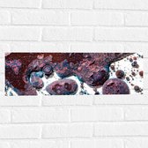 Muursticker - Bruin met Witte Gemixte Ondergrond met Texturen - 60x20 cm Foto op Muursticker