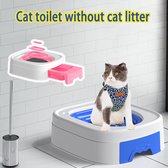 Nieuwste Kat Wc Wc Trainer, Herbruikbare Kattenbak Zonder Kattenbakvulling, Training onderwijs Katten Urineren Plassen Wc Gereedschap