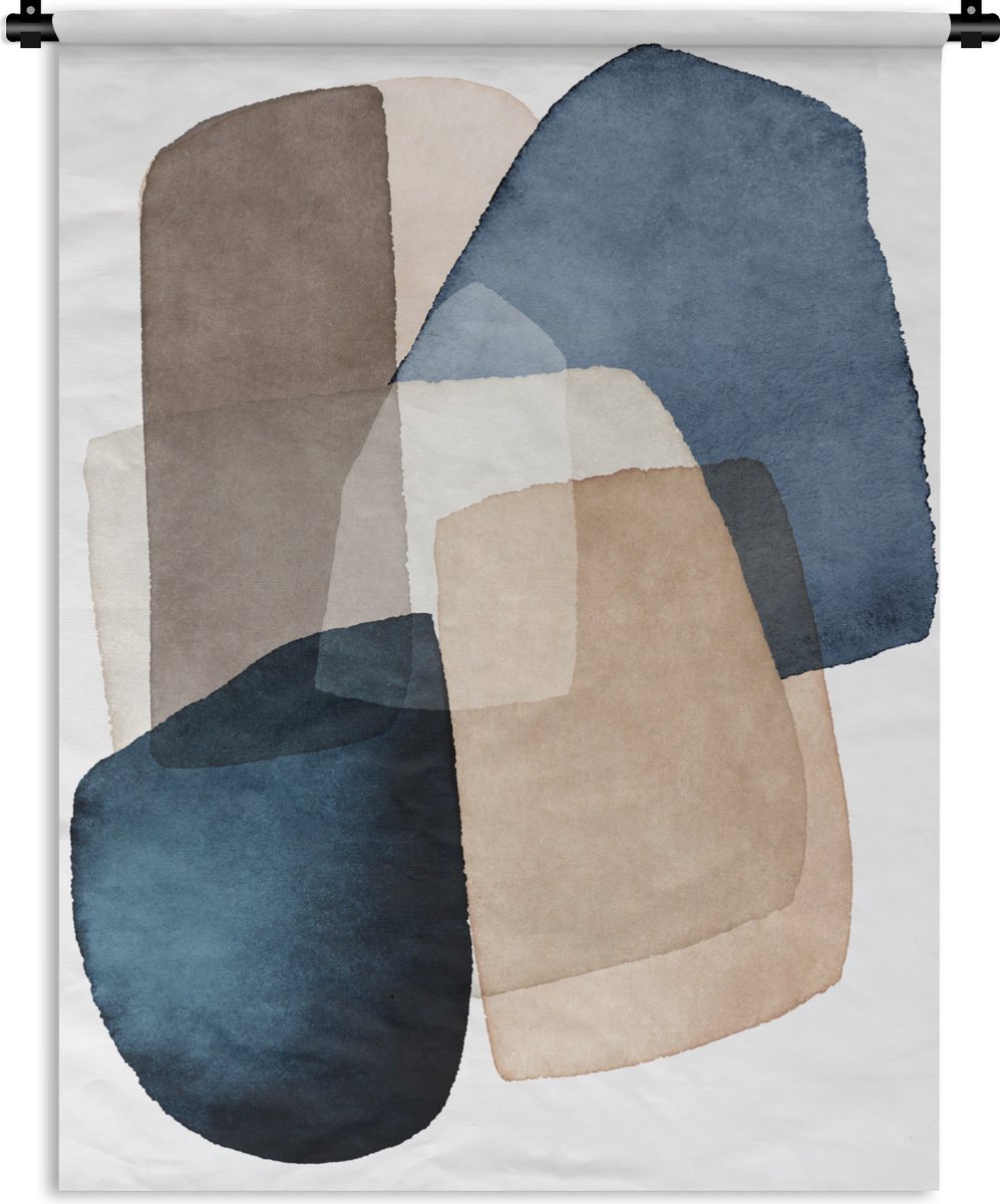 Wandkleed - Wanddoek - Abstract - Kunst - Waterverf - Design - 60x80 cm - Wandtapijt