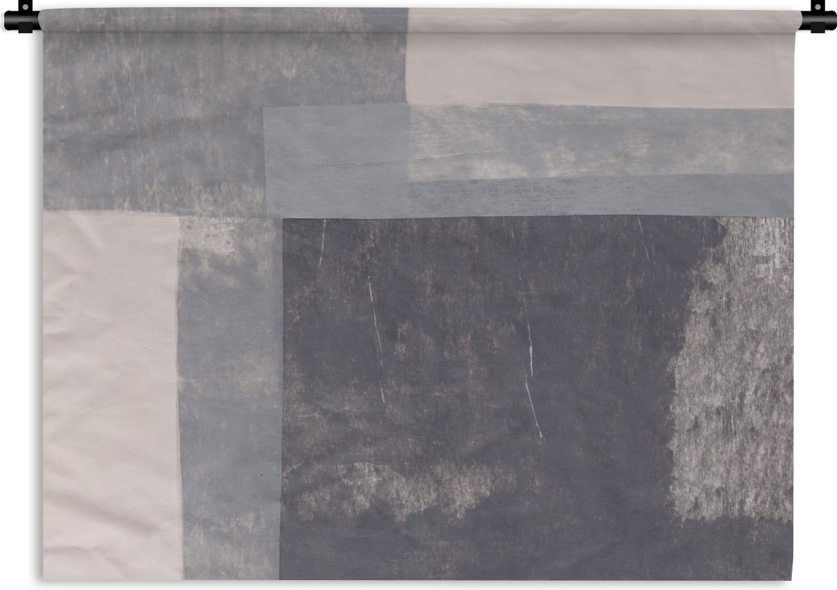 Wandkleed - Wanddoek - Vormen - Abstract - Verf - Geometrie - 180x135 cm - Wandtapijt