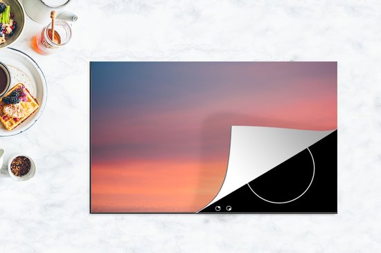 KitchenYeah® Inductie beschermer 85x52 cm - Zon - Lucht - Wolken - Roze - Kookplaataccessoires - Afdekplaat voor kookplaat - Inductiebeschermer - Inductiemat - Inductieplaat mat