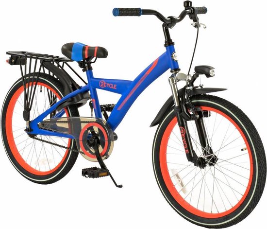 2Cycle Ronin Kinderfiets - 20 inch - Blauw-Oranje - Jongensfiets | bol.com
