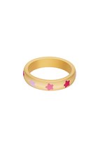Ring colored hearts - Yehwang - Ring - Maat 17 -Moederdag cadeautje - cadeau voor haar - mama