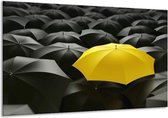 Peinture sur toile Parapluie | Noir jaune | 120x70cm 1Hatch
