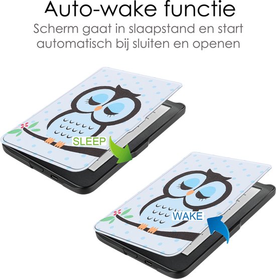 Hoes Geschikt voor Kobo Clara HD Hoesje Bookcase Cover Book Case Hoes Sleepcover - Uil van Echt Vente. — afbeelding 5