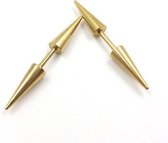 Fashionidea - Mooie goudkleurige pin oorbellen de Earring Pin Gold