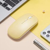Draadloze oplaadbare stille slanke ergonomische bluetooth soft-touch muis (geel)