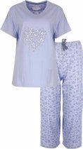 Tenderness Dames Pyjama - Katoen - Licht Blauw- Maat 3XL