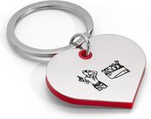 Akyol - timmerman sleutelhanger hartvorm - Beroepen - mijn favoriete collega - beste timmerman - bouwvakker cadeau - hamer - zaag - huis - verfkwast