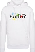 Sweats à capuche pour hommes avec Ballin Est. Sweat à capuche imprimé éclaboussures de peinture 2013 - Wit - Taille XL