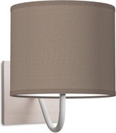 Home Sweet Home wandlamp Bling - wandlamp Beach inclusief lampenkap - lampenkap 20/20/17cm - geschikt voor E27 LED lamp - taupe