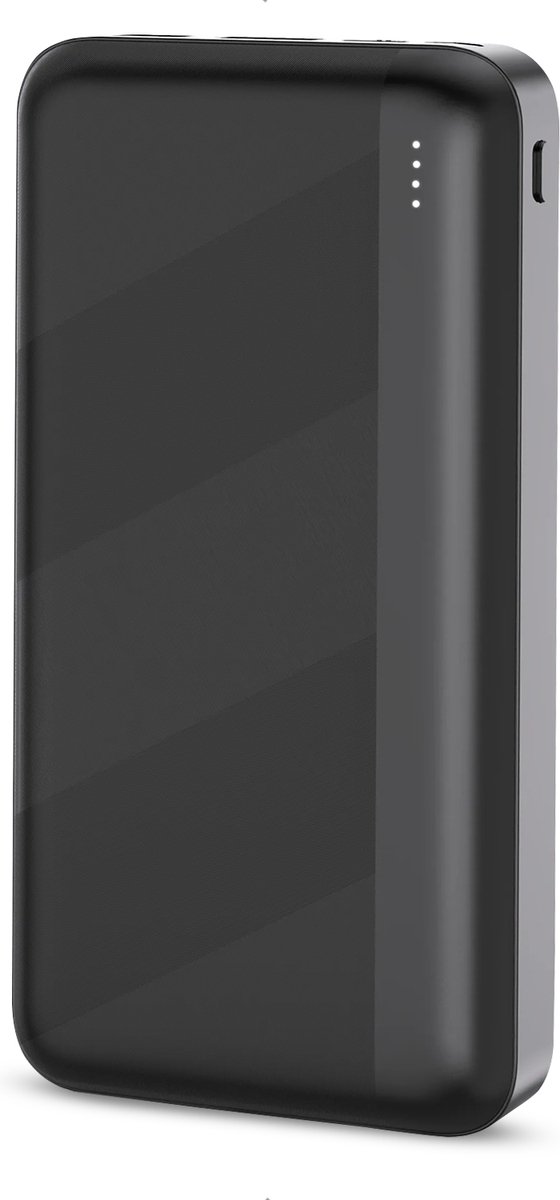 Homèlle Mini Powerbank - 10.000 mAh - Ultra dun - USB-C 22,5W Quickcharge - 2 x USB-A 3.0 Power Delivery - Compact design - Apple iPhone & Samsung - Micro USB - Zwart