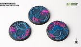 Alien Infestation Bases Pre-Painted (3x 50mm Round )