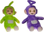 Teletubbies pluche speelgoed set knuffel Tinky Winky en Dipsey 30 cm - Speelfiguren set