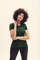 Fruit of the Loom - Dames-Fit Pique Polo - Groen - XXL