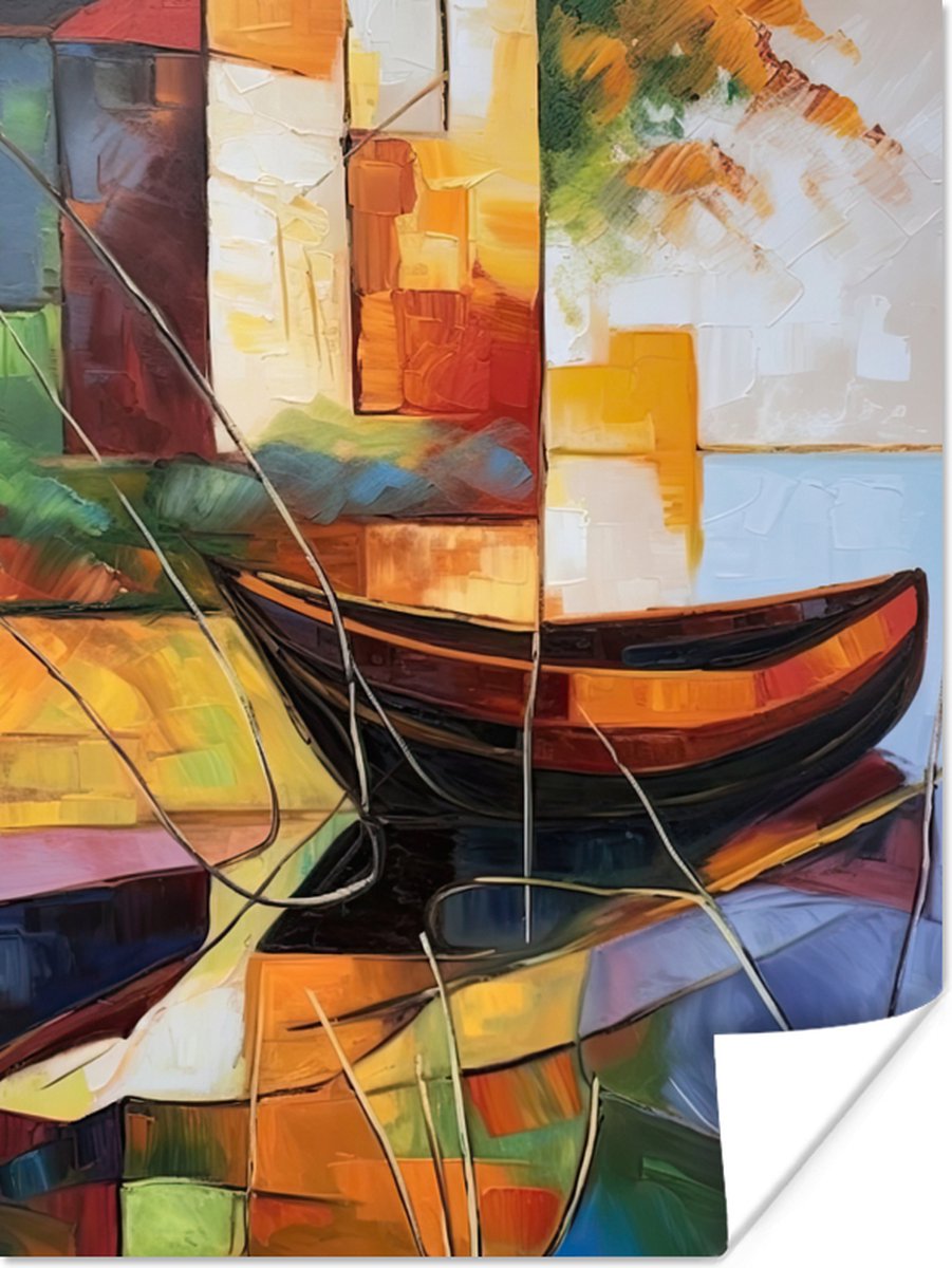 Poster Abstract - Kunst - Boot - Kleuren - 30x40 cm