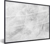 Fotolijst incl. Poster - Marmer - Steen - Wit - Luxe - Marmerlook - 80x60 cm - Posterlijst