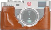 1/4 inch draad PU lederen camera half behuizing basis voor Leica M9 (bruin)