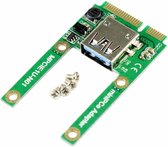 Let op type!! Mini-PCI-E-kaartsleuf uitbreiding MPCIE naar USB 2.0 Interface Adapter uitbreidingskaart