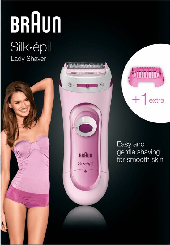 Braun Elektrisch Scheerapparaat en Trimmersysteem Silk-épil Draadloos met Batterijen 5-100 Roze
