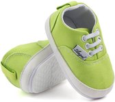 Groene sneakers - Textiel - Maat 18 - Zachte zool - 0 tot 6 maanden