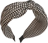 Turban haarband - Haarband met knoop - Zwart/Wit motief - Hoofdband
