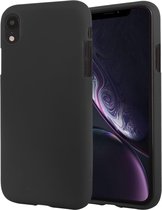 MERCURY GOOSPERY SOFT FEELING Vloeibare TPU Drop-proof zachte beschermhoes voor iPhone XR (zwart)