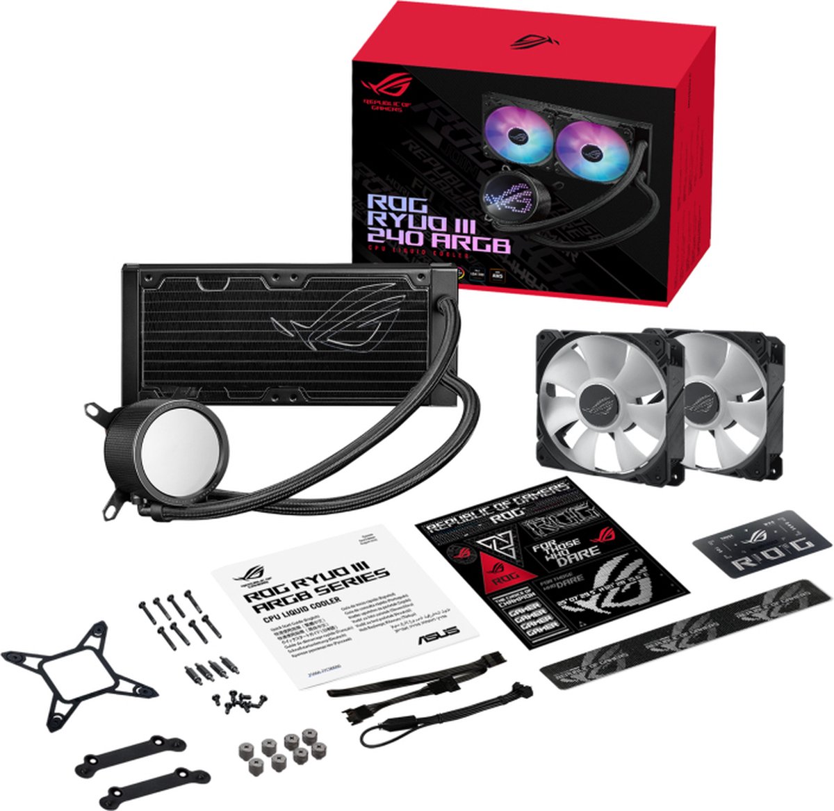 ASUS ROG Ryuo III 240 ARGB - Vloeistof-koelsysteem - 120 mm - zwart