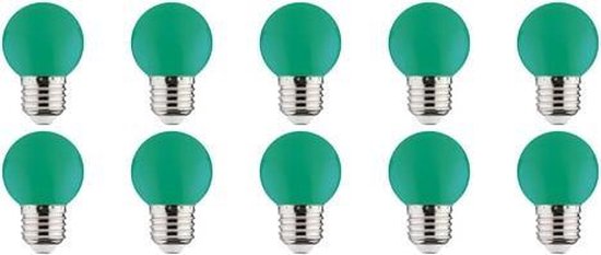 LED Lamp 10 Pack - Romba - Groen Gekleurd - E27 Fitting - 1W