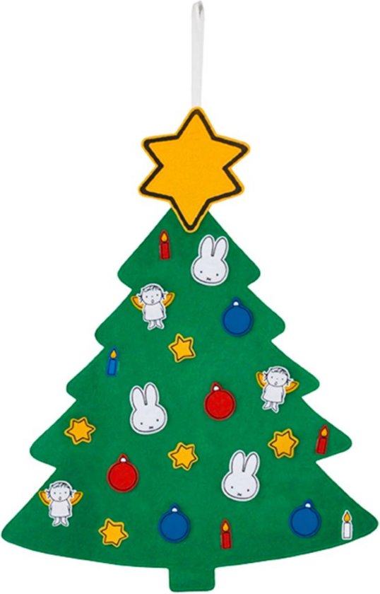 Nijntje kerstboom vilt, in bewaarkoffer afmeting 75x100 cm 20-delig, home deco kerst - Bambolino Toys
