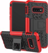 Samsung Galaxy S10 hoes - Schokbestendige Back Cover - Rood