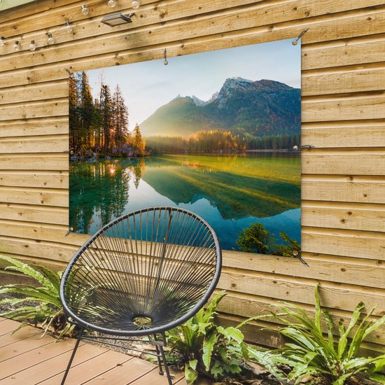 Gards Tuinposter Meer Bij Het Bergen Landschap In Noorwegen - 120x90 Cm Tuindoek Tuindecoratie Wanddecoratie Buiten Tuinschilderij