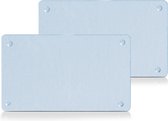 Planches à découper Zeller - set 2x - avec pieds en silicone - verre - 25 x 15 cm