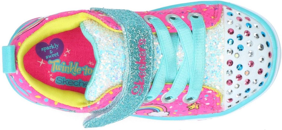 leider Ontkennen doneren Skechers Twinkle Toes meisjes gympen met lichtjes - Roze - Maat 21 | bol.com