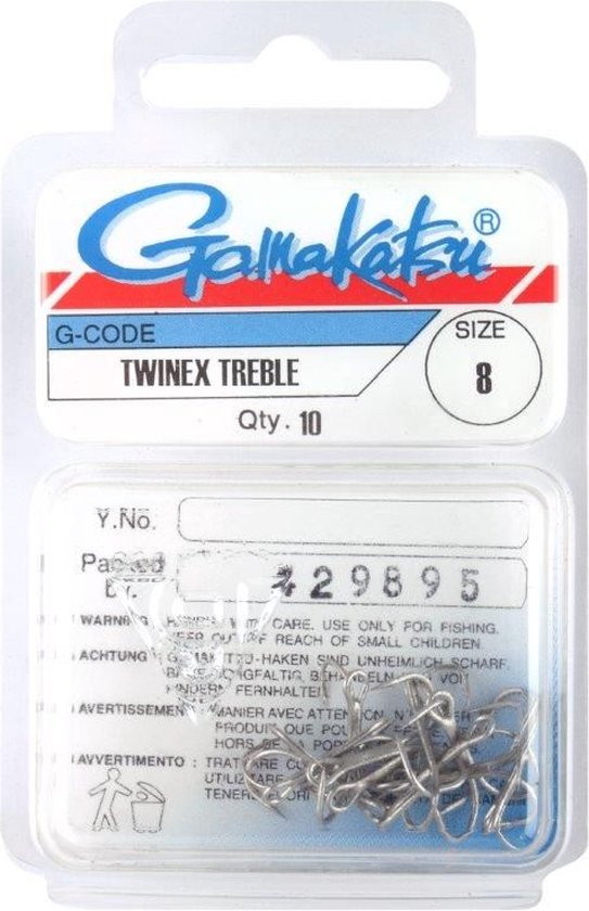 Gamakatsu Twinex Treble Hook (10 pcs) - Maat : size 4 van Gamakatsu — afbeelding 2