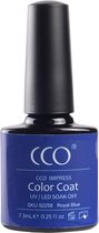 CCO Shellac - Gel Nagellak - kleur Royal Blue 92258 - Blauw - Dekkende kleur - 7.3ml - Vegan