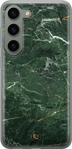 Hoesje geschikt voor Samsung Galaxy S23 - Marble jade green - Soft Case - TPU - Marmer - Groen - ELLECHIQ