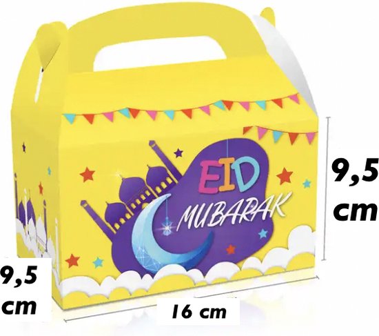 WD- 6x enveloppe d'argent pour enfants - Eid mubarak - Eid al fitr