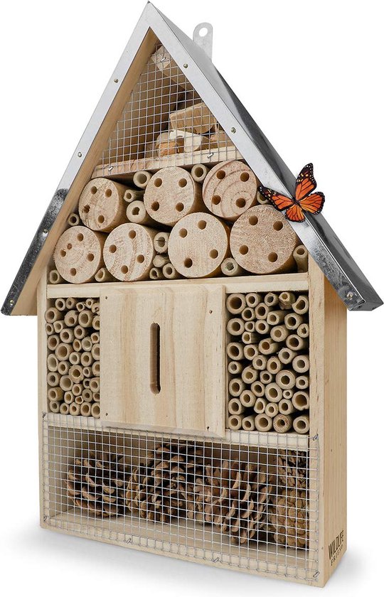 Wildlife Friend® Insectenhotel / Bijenhotel - Groot & Weerbestendig van hout...