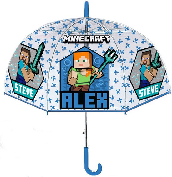 Minecraft Paraplu Steve en Alex - Ø 75 x 62 cm - Polyester