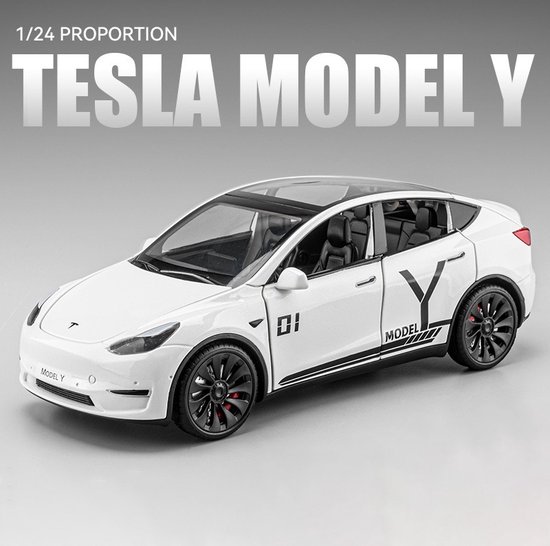 Nezr® Car Jouets Garçons - Tesla Model Y - Voiture Miniature - Son