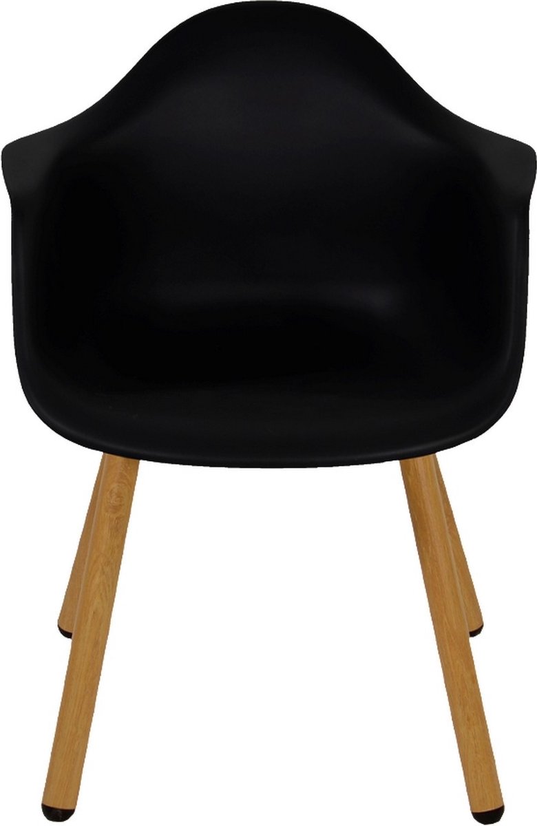 Lesli Living Chaise bistrot Montreux - Noir - 62,5x44x82,5cm - Set de 4
