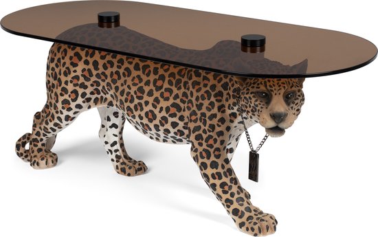 Bold Monkey Dope As Hell Salontafel Handgeschilderde Panter Tafel Bold Monkey Dope As Hell Salontafel Handgeschilderde Panter Tafel