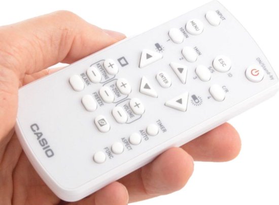Afstandsbediening geschikt voor de CASIO XJ-V110W beamer, vervangt YT