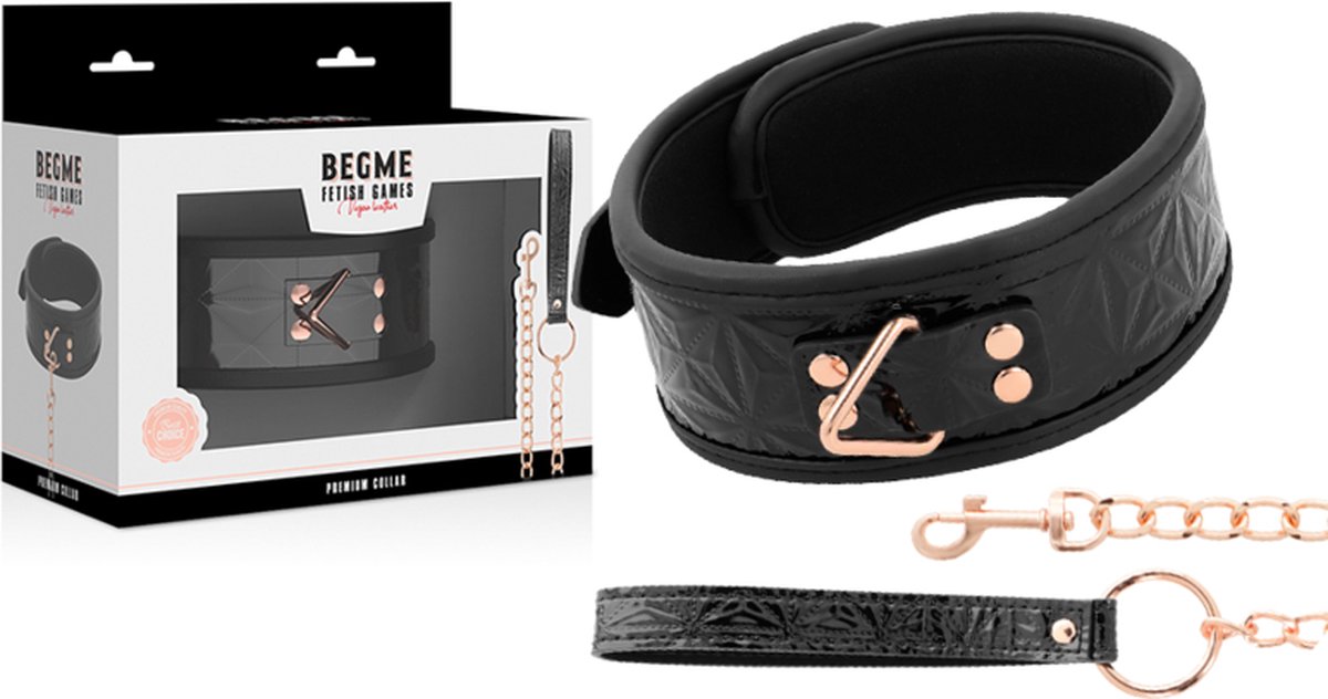 Goedkoopste BEGME BLACK EDITION | Begme Black Edition Premium Vegan Leather Collar